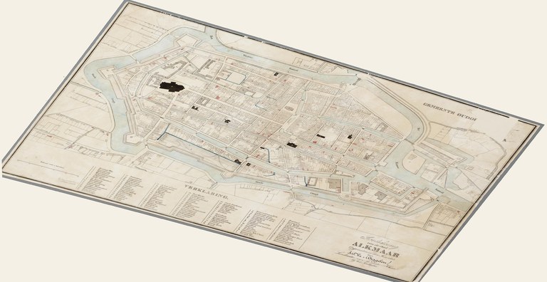 Stadsplattegrond van Alkmaar uit 1823